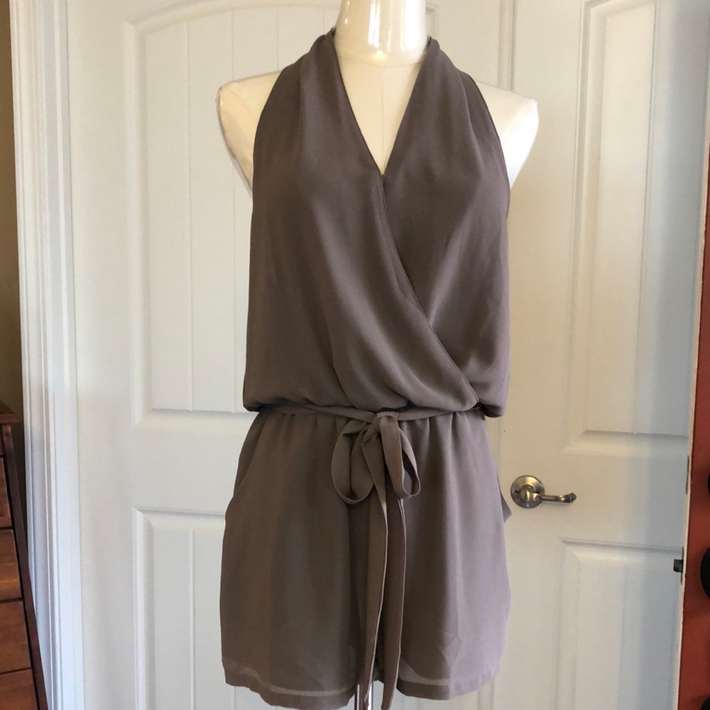 Halter style jumpsuit with lined shorts by Fora.